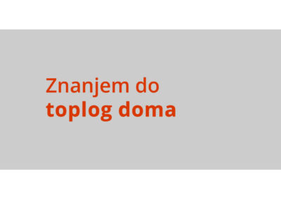 Znanjem do toplog doma
