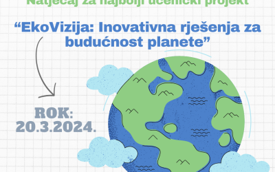 Natječaj za najbolji učenički projekt “EkoVizija: Inovativna rješenja za budućnost planete” u sklopu Europskog klimatskog pakta