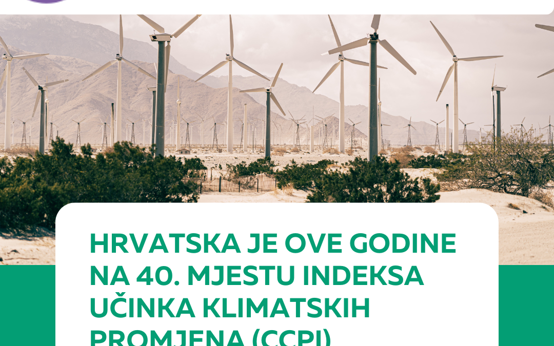 Hrvatska je ove godine na 40. mjestu Indeksa učinka klimatskih promjena (CCPI)