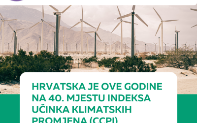 Hrvatska je ove godine na 40. mjestu Indeksa učinka klimatskih promjena (CCPI)