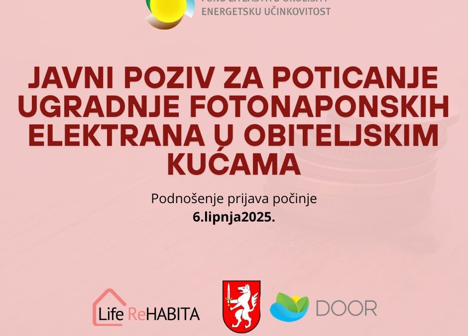 Nova prilika za kućanstva: otvoren poziv Fonda za sufinanciranje sunčanih elektrana 
